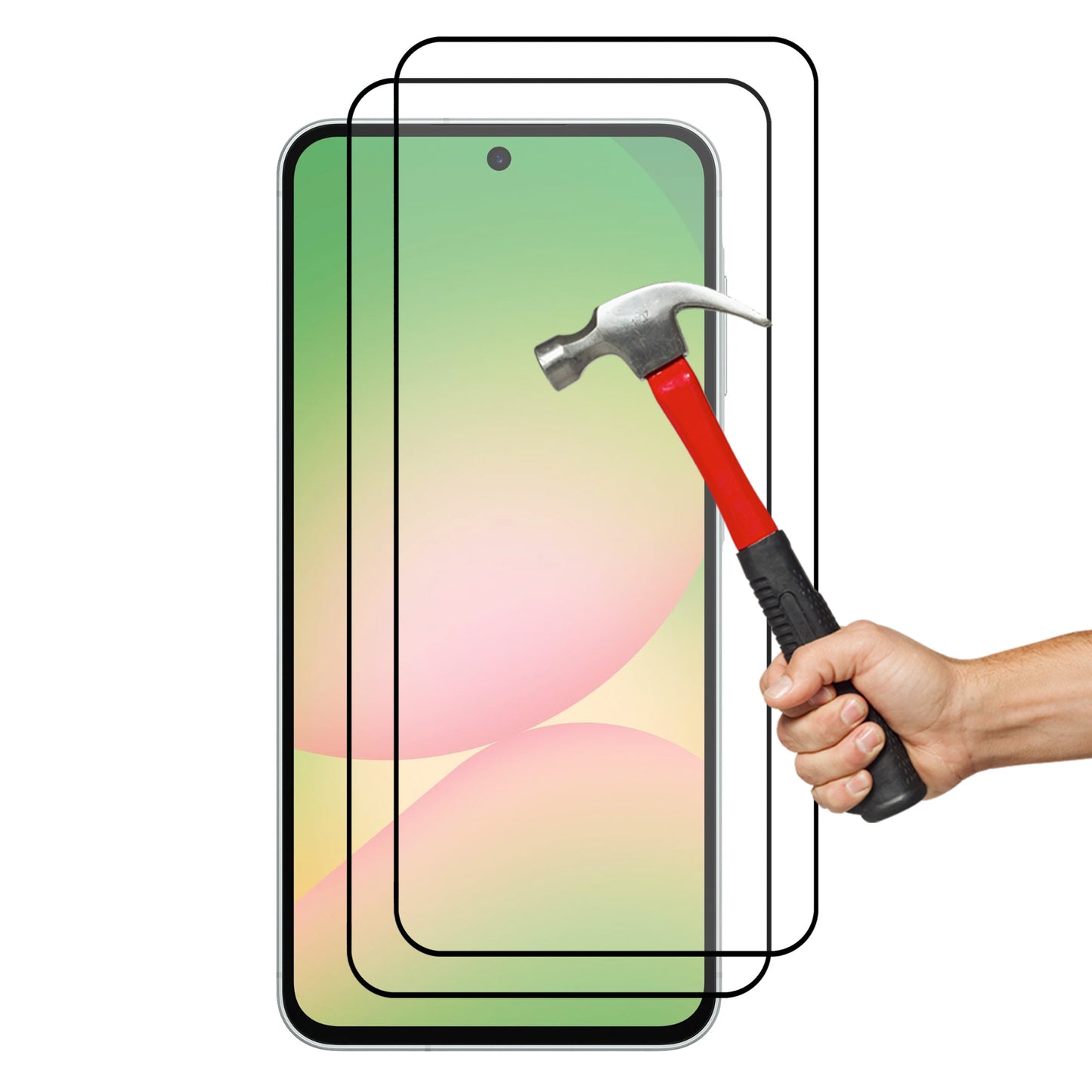 [2 Pack] MEZON Full Coverage Samsung Galaxy A56 5G Tempered Glass Crystal Clear Premium 9H HD Screen Protector