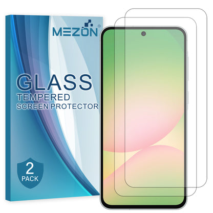 [2 Pack] MEZON Samsung Galaxy A56 5G Tempered Glass Crystal Clear Premium 9H HD Case Friendly Screen Protector (Galaxy A56 5G, 9H)