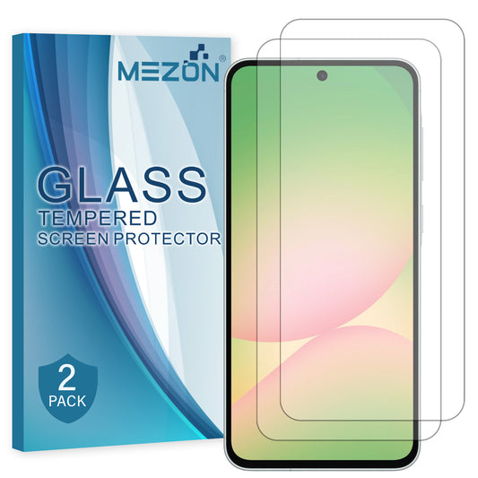 [2 Pack] MEZON Samsung Galaxy A56 5G Tempered Glass Crystal Clear Premium 9H HD Case Friendly Screen Protector (Galaxy A56 5G, 9H)