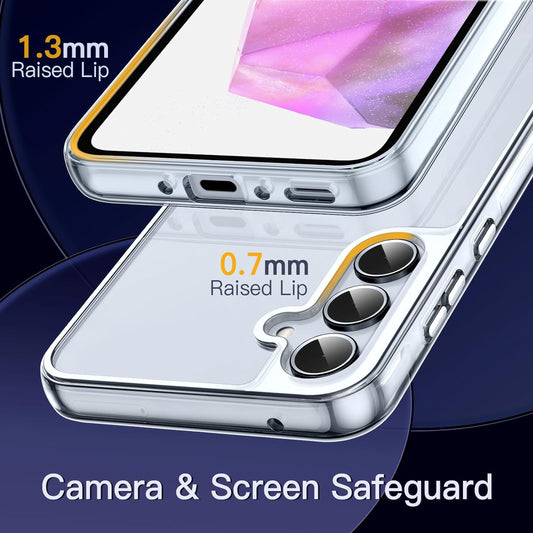MEZON Galaxy A56 5G Ultra Slim Crystal Clear Premium TPU Gel Back Case – Shock Absorption, Wireless Charging Compatible