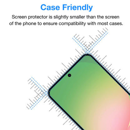 [2 Pack] MEZON Samsung Galaxy A56 5G Tempered Glass Crystal Clear Premium 9H HD Case Friendly Screen Protector (Galaxy A56 5G, 9H)