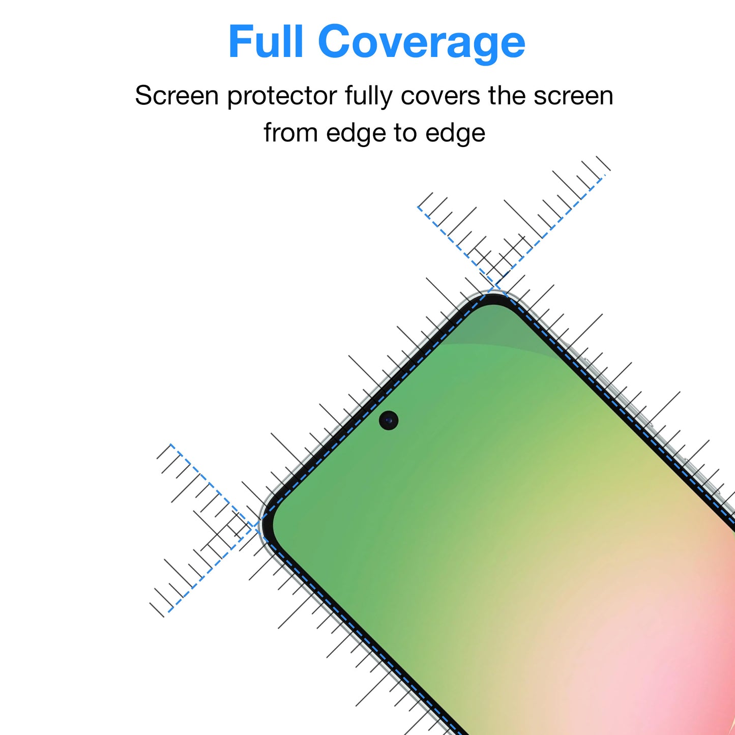 [3 Pack] MEZON Samsung Galaxy A56 5G Premium Hydrogel Clear Edge-to-Edge Full Coverage Screen Protector Fingerprint Sensor Film