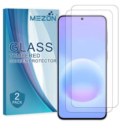 [2 Pack] MEZON Samsung Galaxy A57 5G Tempered Glass Crystal Clear Premium 9H HD Case Friendly Screen Protector (Galaxy A57 5G, 9H)