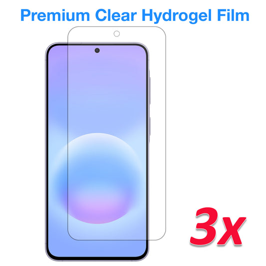 [3 Pack] MEZON Samsung Galaxy A57 5G Premium Hydrogel Clear Edge-to-Edge Full Coverage Screen Protector Fingerprint Sensor Film