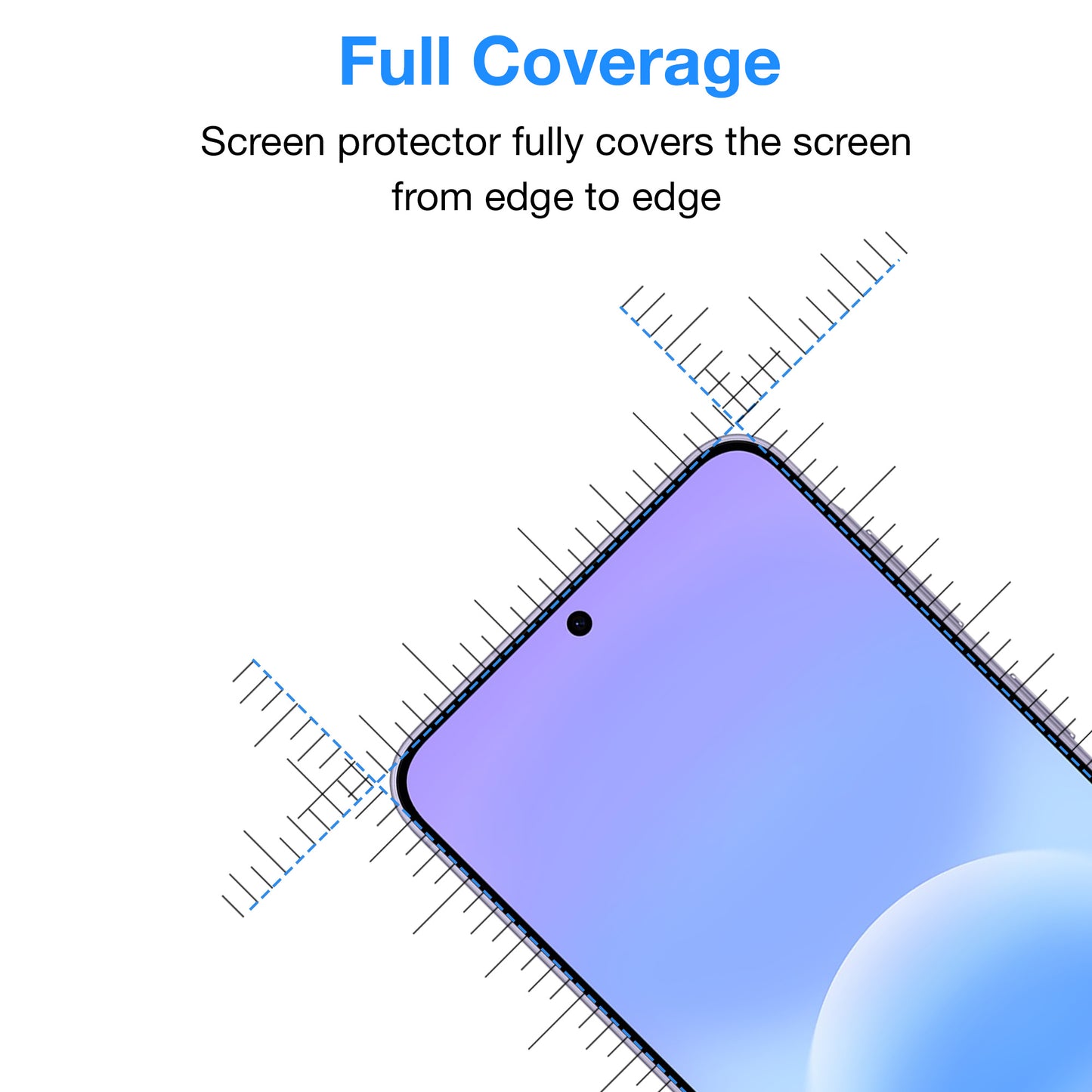 [2 Pack] MEZON Full Coverage Samsung Galaxy A57 5G Tempered Glass Crystal Clear Premium 9H HD Screen Protectors
