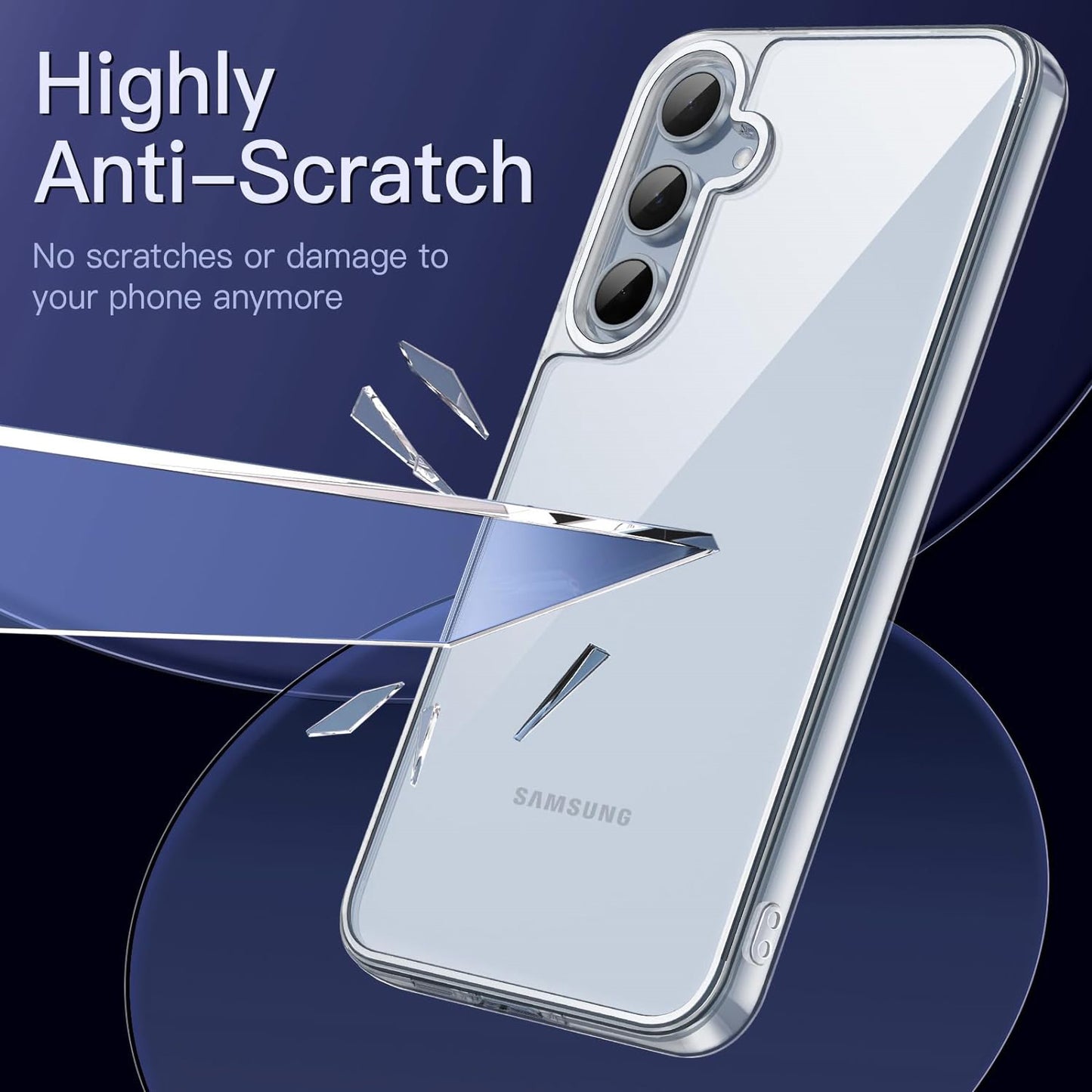 MEZON Galaxy A57 5G Ultra Slim Crystal Clear Premium TPU Gel Back Case – Shock Absorption, Wireless Charging Compatible