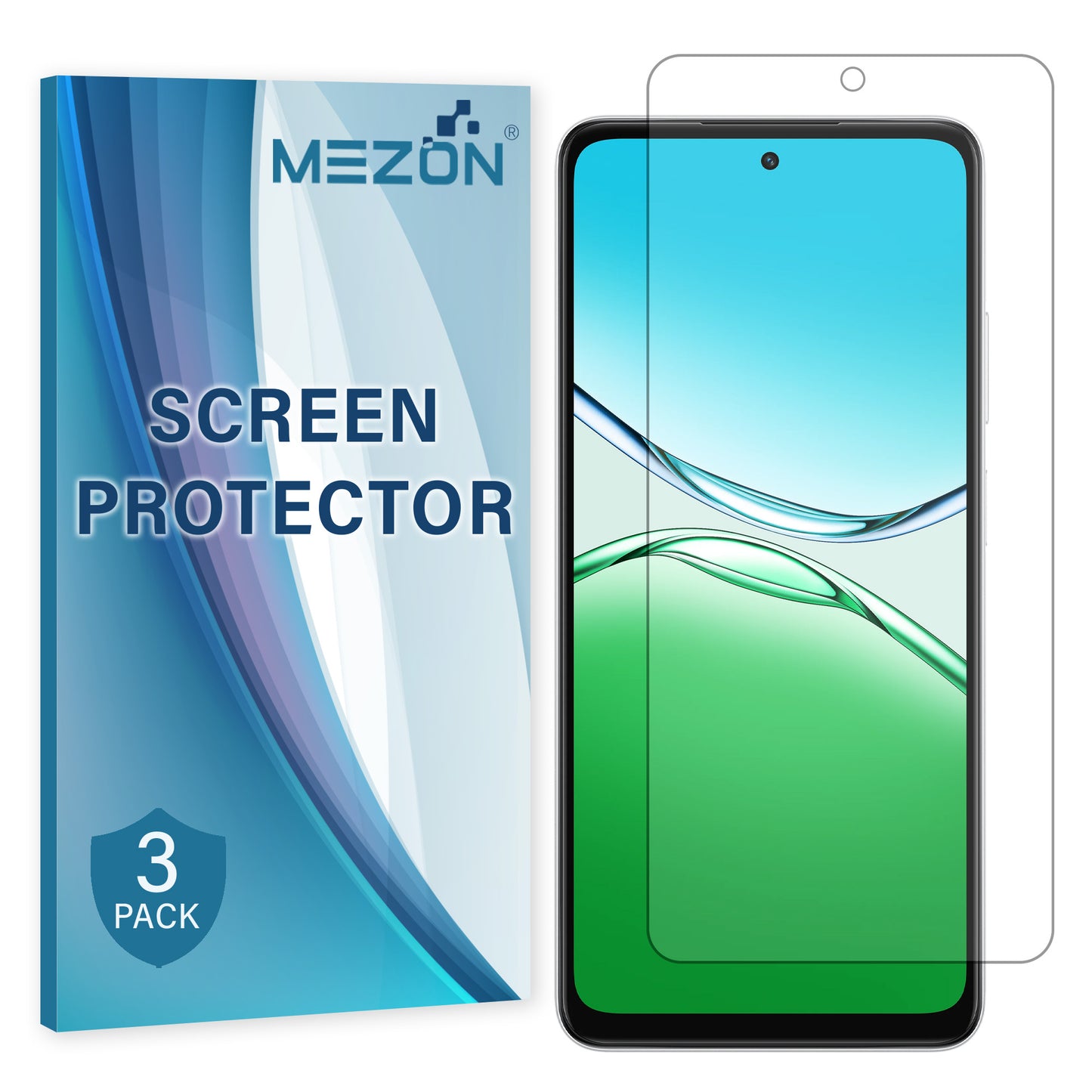 [3 Pack] MEZON OPPO A5x 4G Anti-Glare Matte Screen Protector Case Friendly Film (OPPO A5x 4G, Matte)