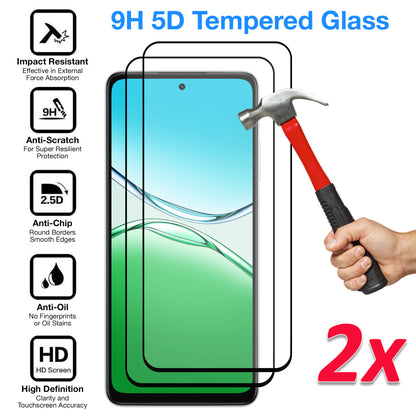 [2 Pack] MEZON OPPO A5 4G Full Coverage Tempered Glass Crystal Clear Premium 9H HD Screen Protector (OPPO A5 4G, 9H Full)