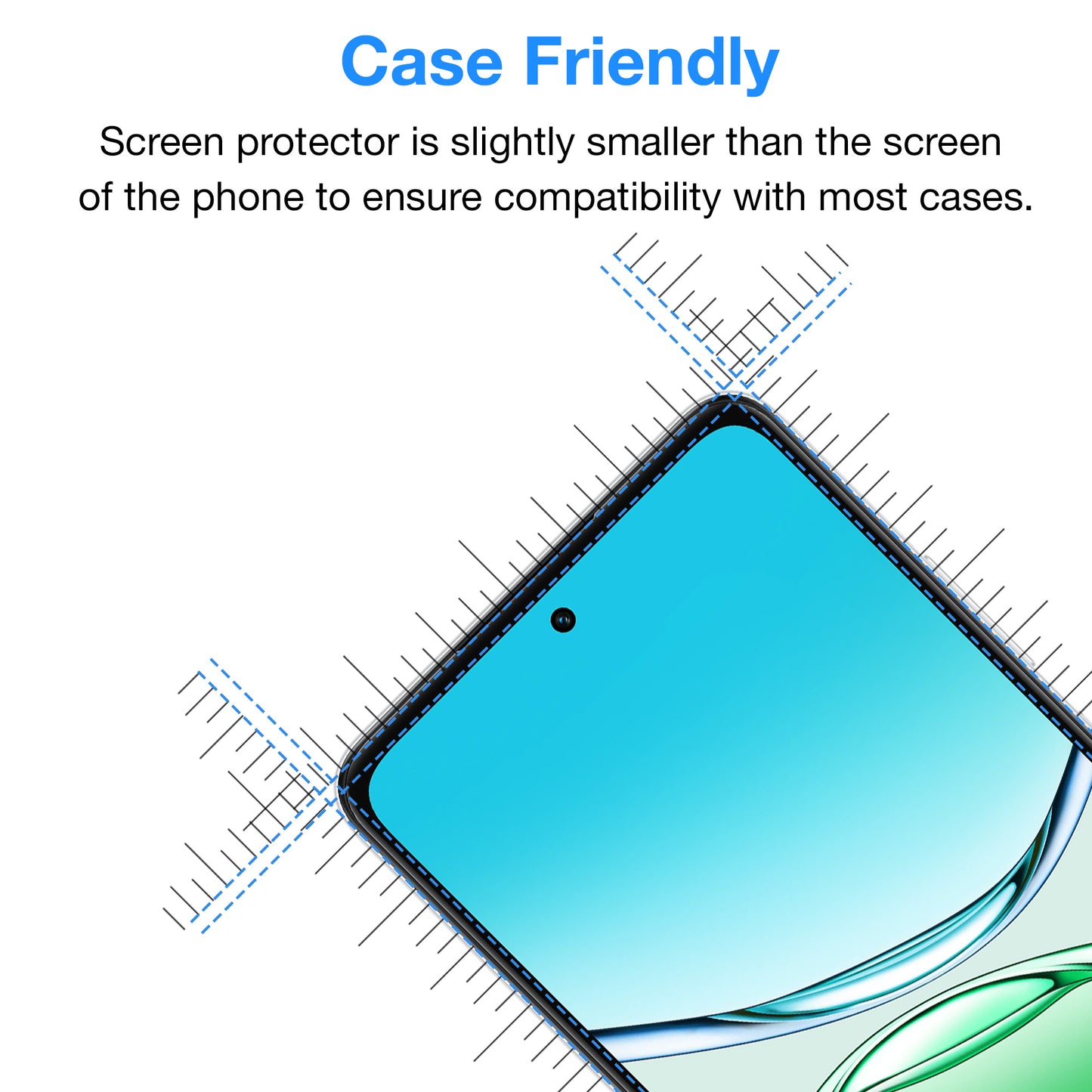 [3 Pack] MEZON OPPO A5x 4G Ultra Clear Screen Protector Case Friendly Film (OPPO A5x 4G, Clear)
