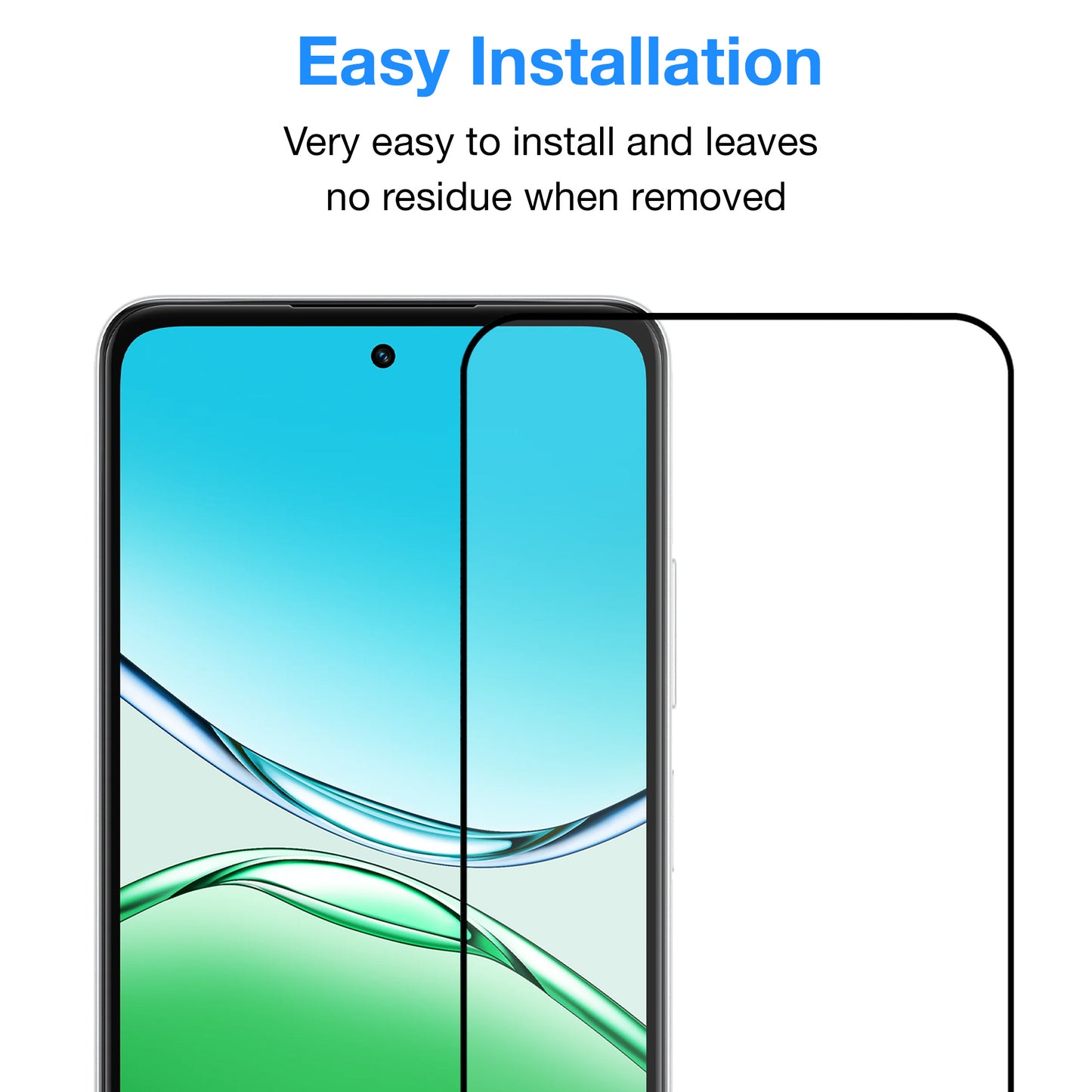[2 Pack] MEZON OPPO A5 5G Full Coverage Tempered Glass Crystal Clear Premium 9H HD Screen Protector (OPPO A5 5G, 9H Full)