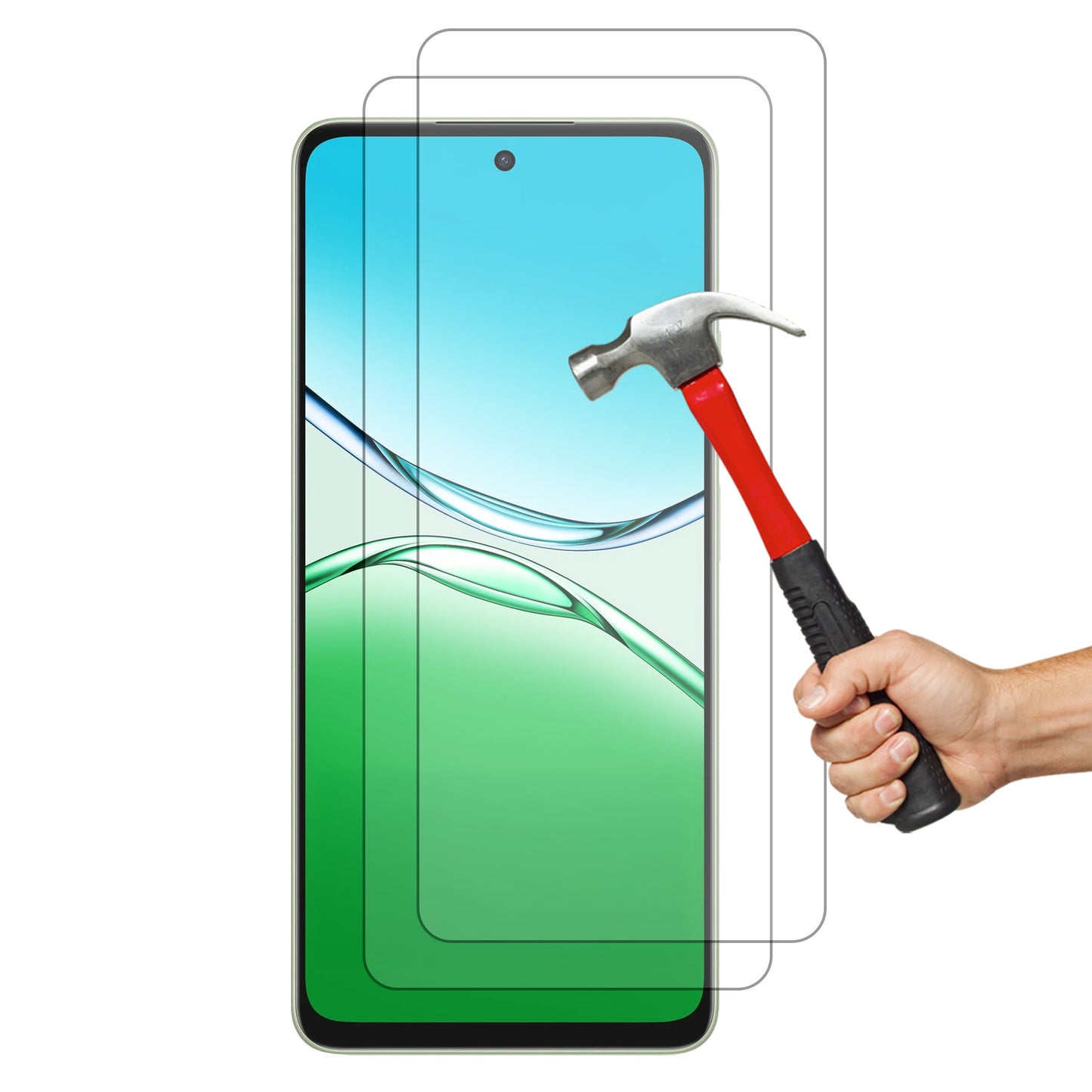 [2 Pack] MEZON Tempered Glass for OPPO A5 Pro 5G Crystal Clear Premium 9H HD Case Friendly Screen Protector (OPPO A5 Pro 5G, 9H)