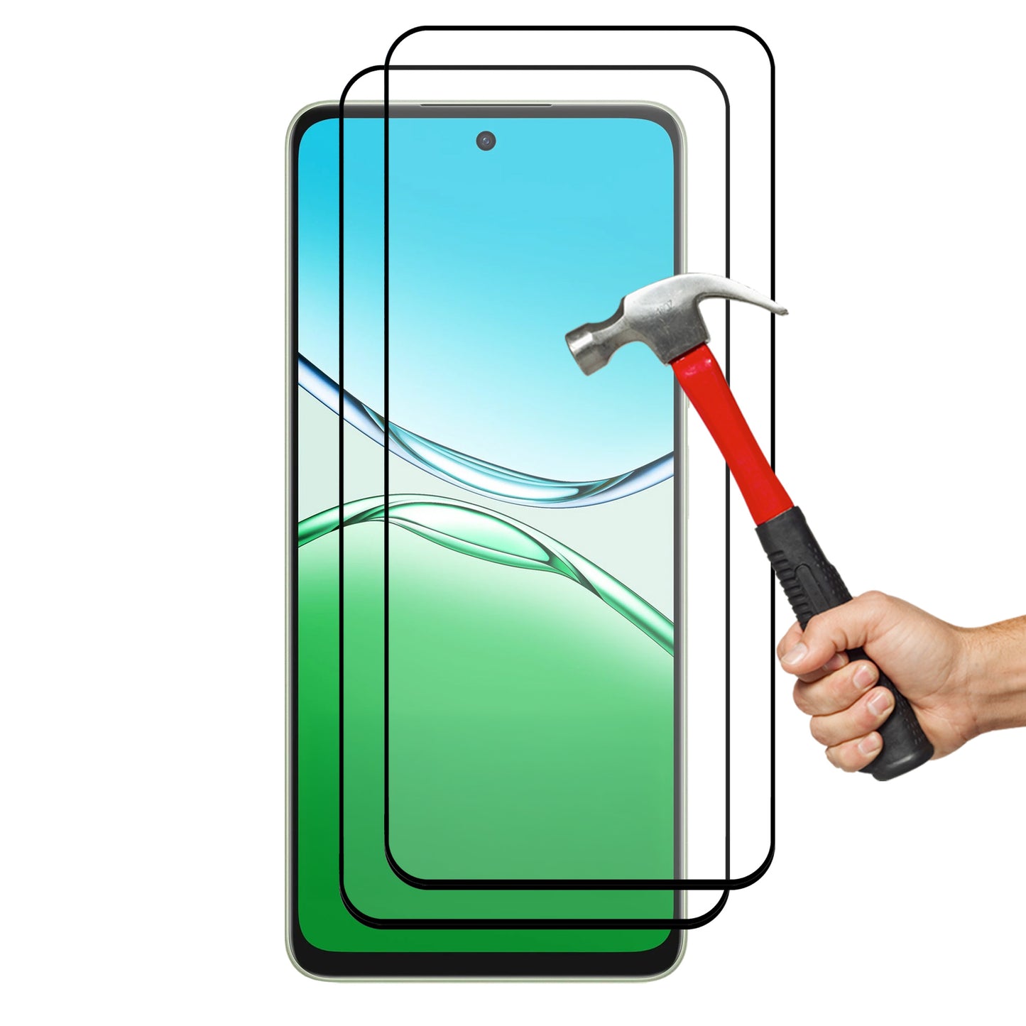 [2 Pack] MEZON OPPO A5 Pro 5G Full Coverage Tempered Glass Crystal Clear Premium 9H HD Screen Protector (OPPO A5 Pro 5G, 9H Full)