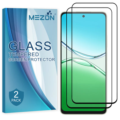 [2 Pack] MEZON OPPO A5 Pro 5G Full Coverage Tempered Glass Crystal Clear Premium 9H HD Screen Protector (OPPO A5 Pro 5G, 9H Full)