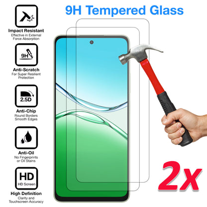 [2 Pack] MEZON Tempered Glass for OPPO A5 Pro 5G Crystal Clear Premium 9H HD Case Friendly Screen Protector (OPPO A5 Pro 5G, 9H)