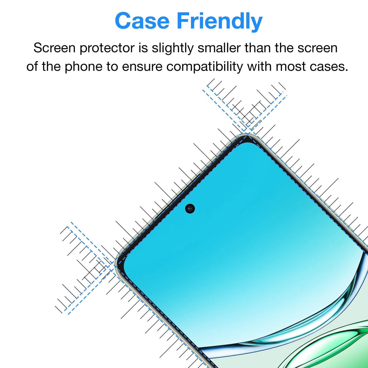 [2 Pack] MEZON Tempered Glass for OPPO A5 Pro 5G Crystal Clear Premium 9H HD Case Friendly Screen Protector (OPPO A5 Pro 5G, 9H)