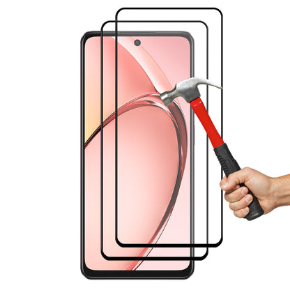 [2 Pack] MEZON Full Coverage Tempered Glass for OPPO A60 5G Crystal Clear Premium 9H HD Screen Protector (OPPO A60 5G, 9H Full)