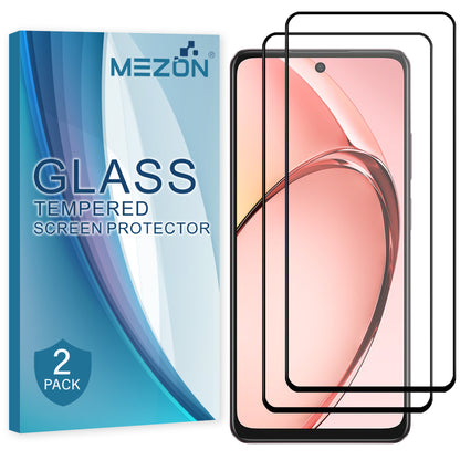 [2 Pack] MEZON Full Coverage Tempered Glass for OPPO A60 5G Crystal Clear Premium 9H HD Screen Protector (OPPO A60 5G, 9H Full)