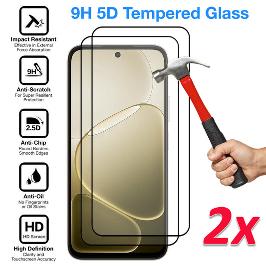 [2 Pack] MEZON OPPO A6 5G Full Coverage Tempered Glass Crystal Clear Premium 9H HD Screen Protector (OPPO A6 5G, 9H Full)