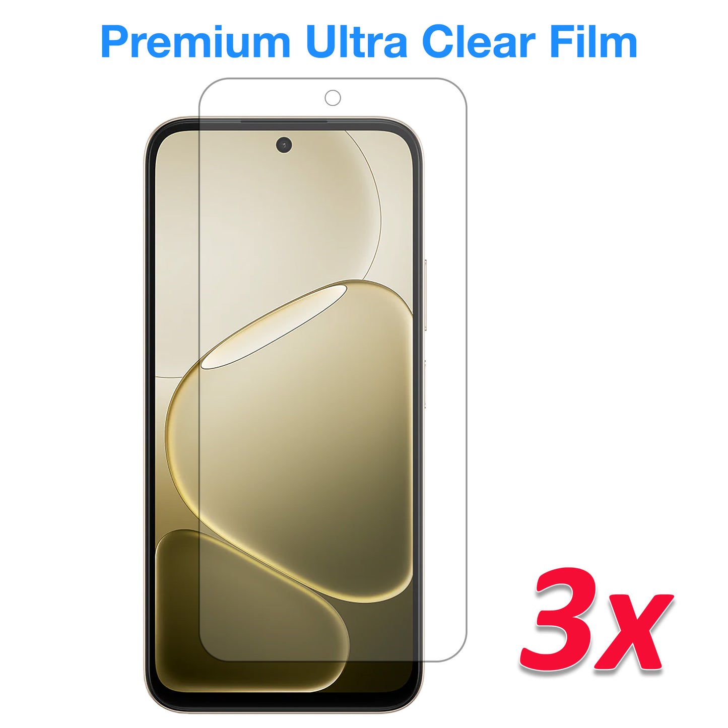 [3 Pack] MEZON OPPO A6 5G Ultra Clear Screen Protector Case Friendly Film (OPPO A6 5G, Clear)