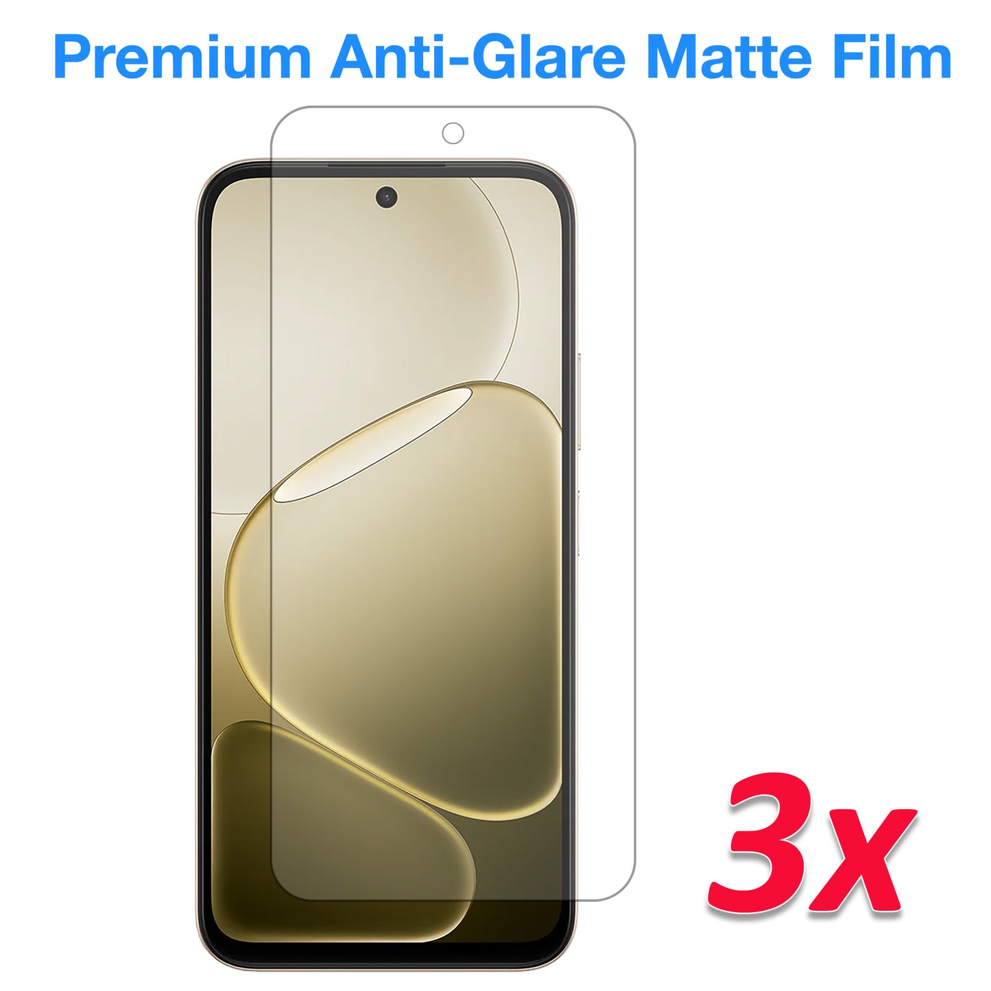 [3 Pack] MEZON OPPO A6 5G Anti-Glare Matte Screen Protector Case Friendly Film (OPPO A6 5G, Matte)