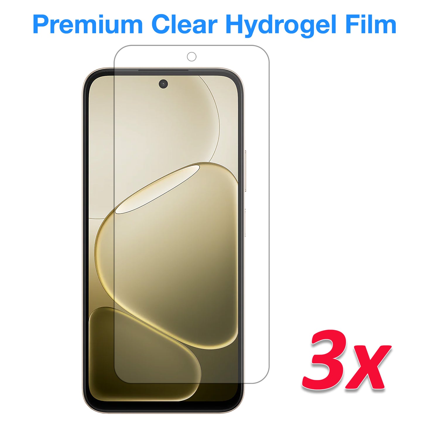 [3 Pack] MEZON OPPO A6 5G Premium Hydrogel Clear Edge-to-Edge Full Coverage Screen Protector Film