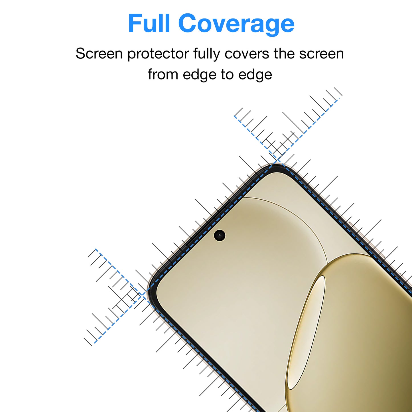 [2 Pack] MEZON OPPO A6 5G Full Coverage Tempered Glass Crystal Clear Premium 9H HD Screen Protector (OPPO A6 5G, 9H Full)