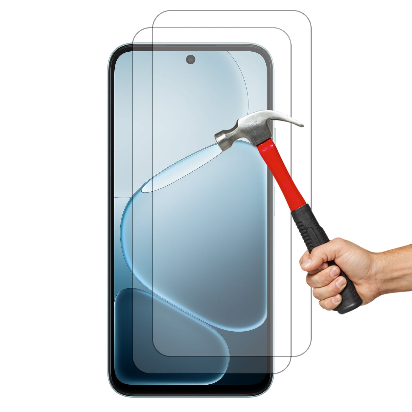 [2 Pack] MEZON Tempered Glass for OPPO A6x 4G Crystal Clear Premium 9H HD Case Friendly Screen Protector (OPPO A6x 4G, 9H)