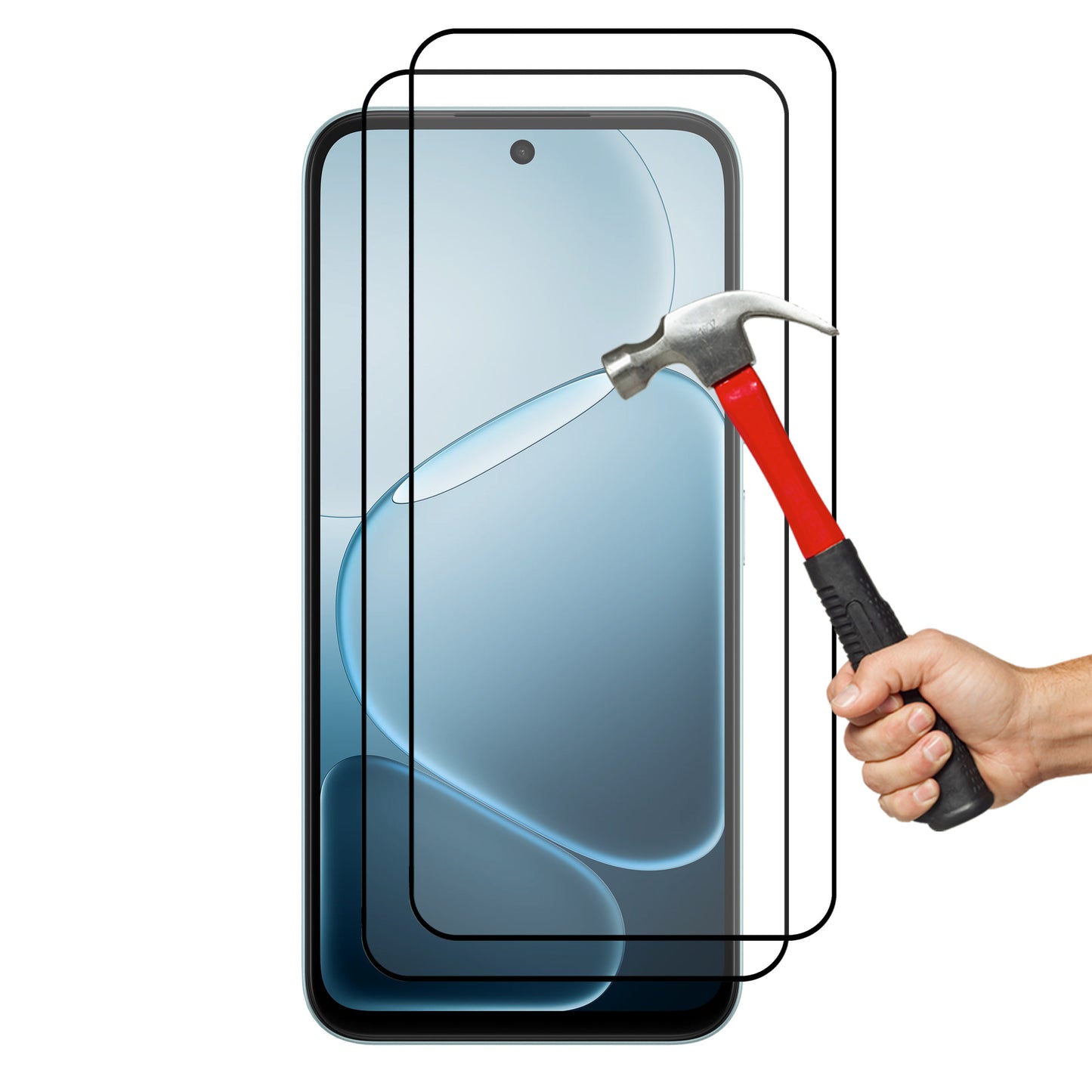 [2 Pack] MEZON OPPO A6x 4G Full Coverage Tempered Glass Crystal Clear Premium 9H HD Screen Protector (OPPO A6x 4G, 9H Full)