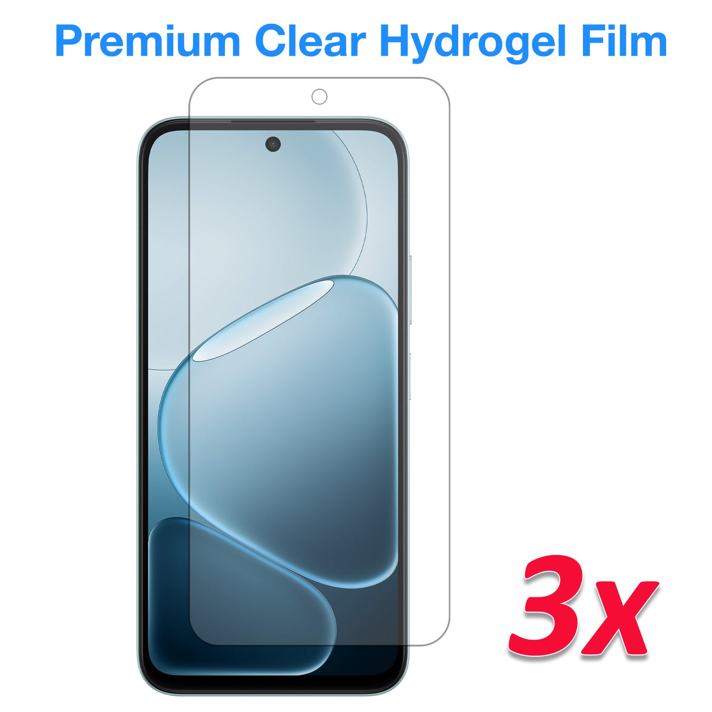 [3 Pack] MEZON OPPO A6x 4G Premium Hydrogel Clear Edge-to-Edge Full Coverage Screen Protector Film