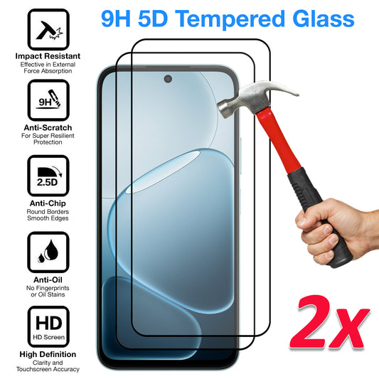 [2 Pack] MEZON OPPO A6x 4G Full Coverage Tempered Glass Crystal Clear Premium 9H HD Screen Protector (OPPO A6x 4G, 9H Full)