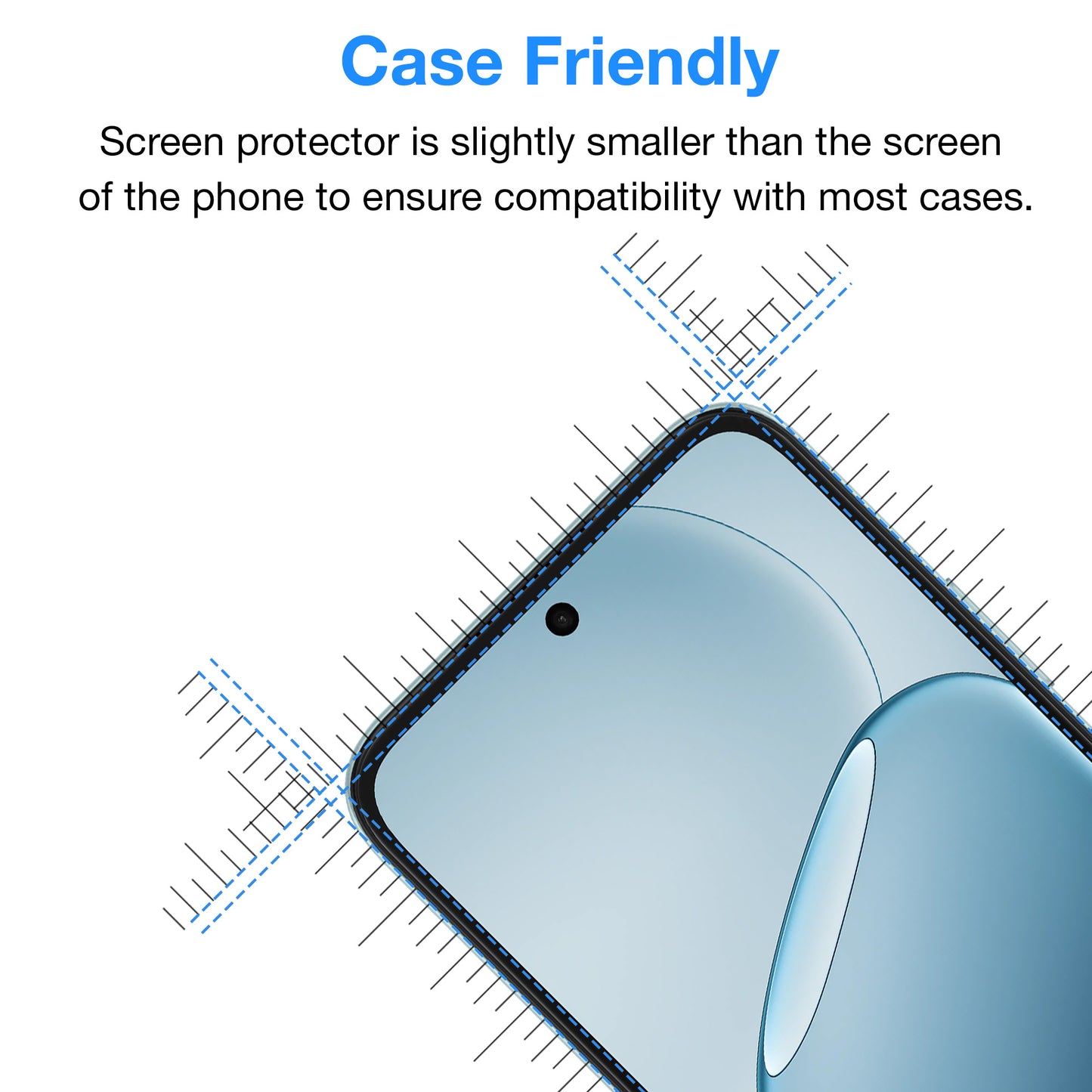 [3 Pack] MEZON OPPO A6x 4G Ultra Clear Screen Protector Case Friendly Film (OPPO A6x 4G, Clear)