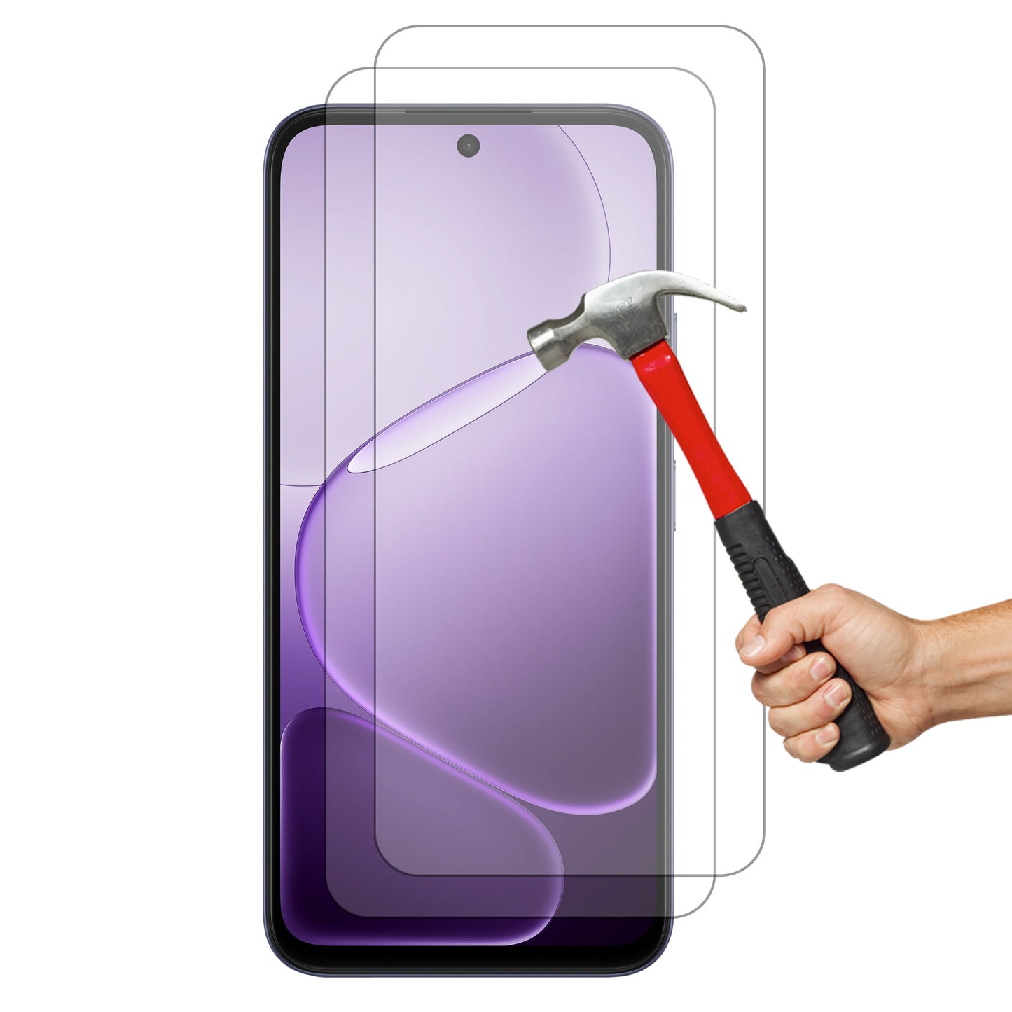 [2 Pack] MEZON Tempered Glass for OPPO A6x 5G Crystal Clear Premium 9H HD Case Friendly Screen Protector (OPPO A6x 5G, 9H)