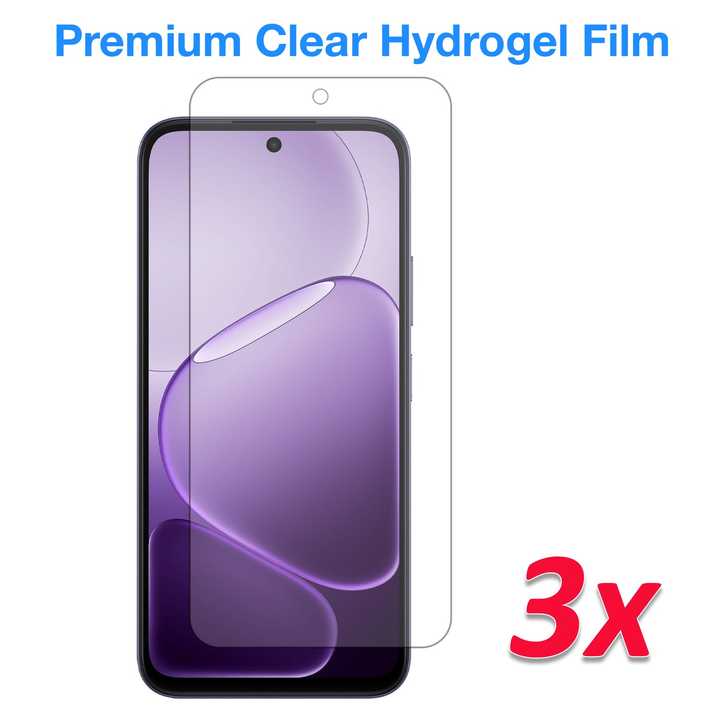 [3 Pack] MEZON OPPO A6x 5G Premium Hydrogel Clear Edge-to-Edge Full Coverage Screen Protector Film