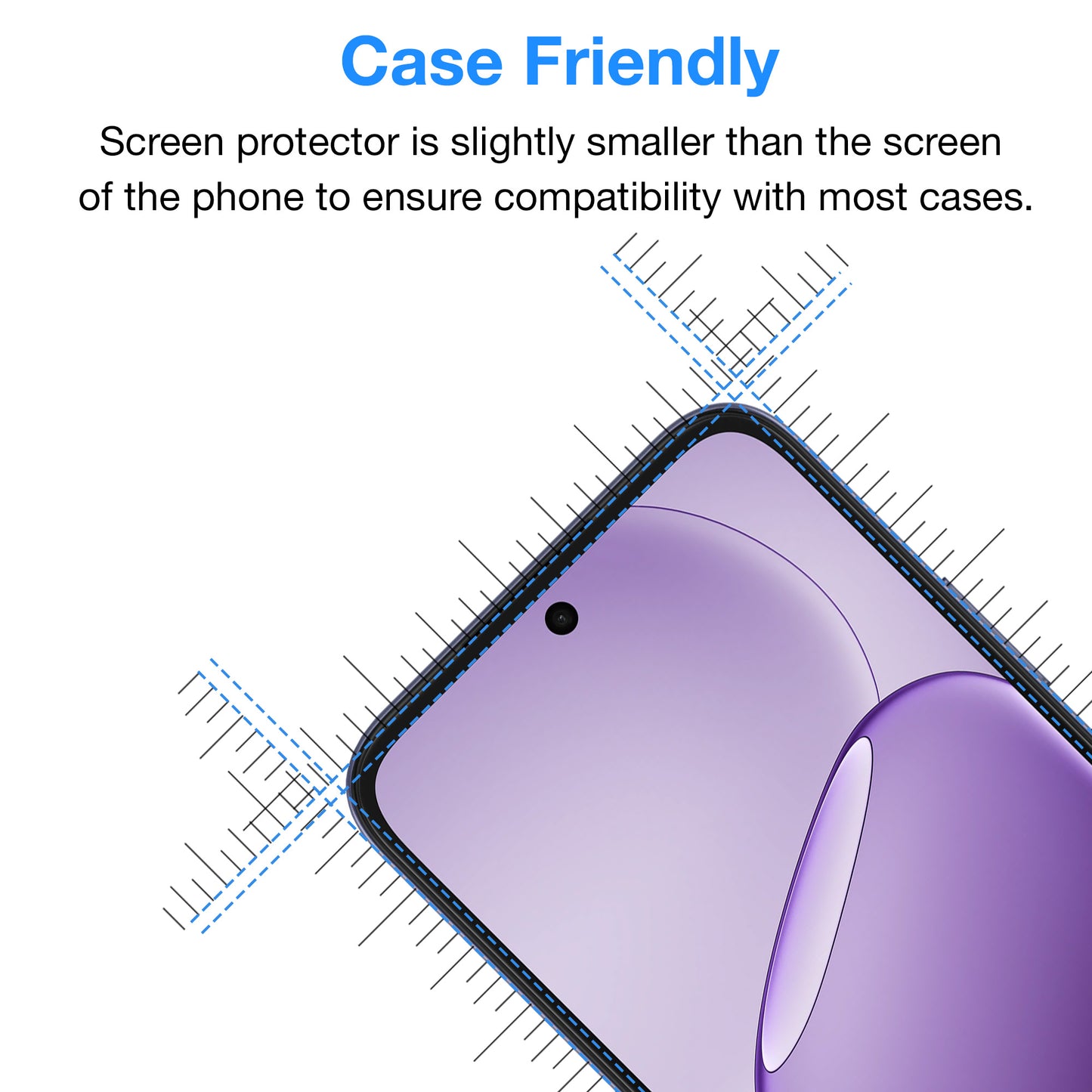 [2 Pack] MEZON Tempered Glass for OPPO A6x 5G Crystal Clear Premium 9H HD Case Friendly Screen Protector (OPPO A6x 5G, 9H)