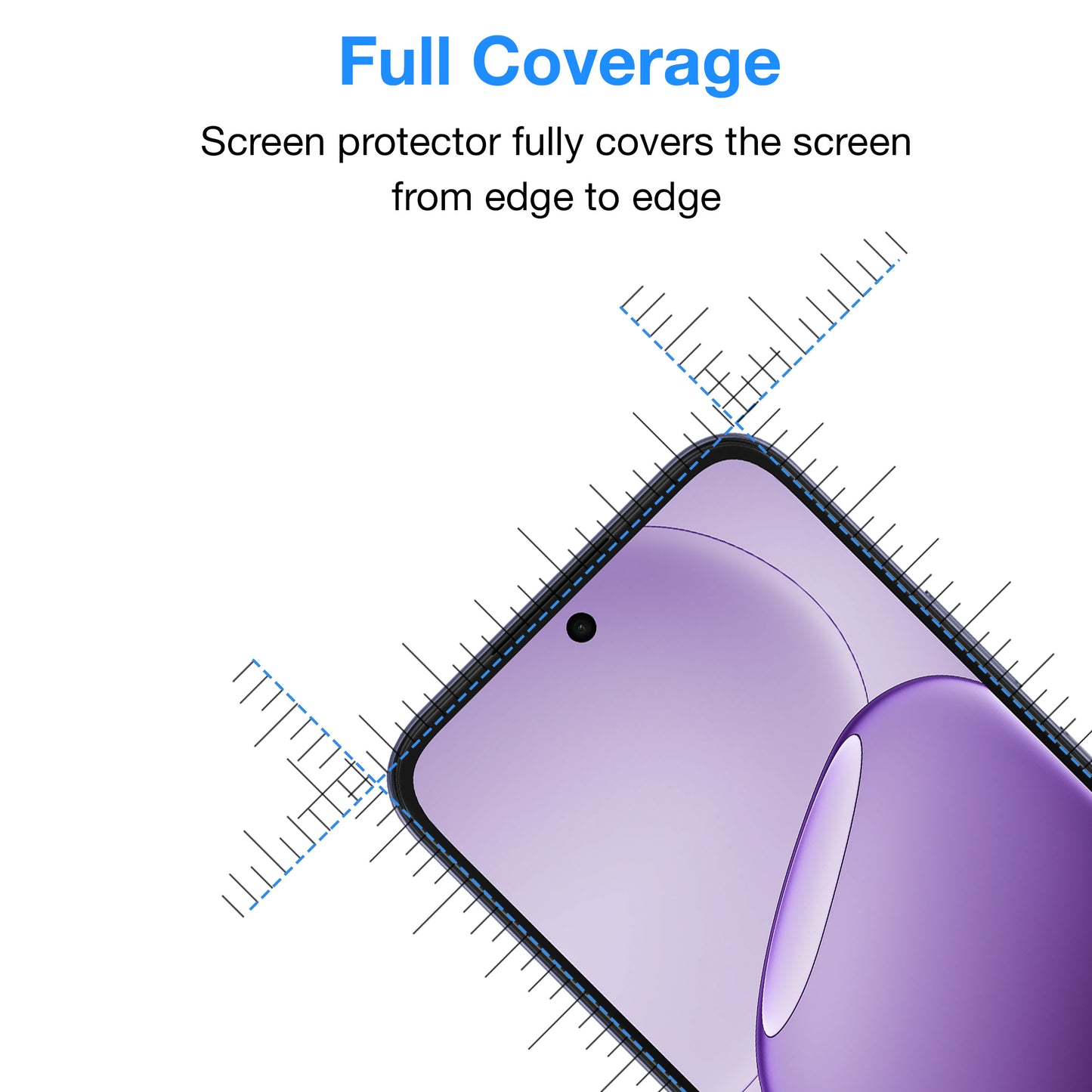 [2 Pack] MEZON OPPO A6x 5G Full Coverage Tempered Glass Crystal Clear Premium 9H HD Screen Protector (OPPO A6x 5G, 9H Full)