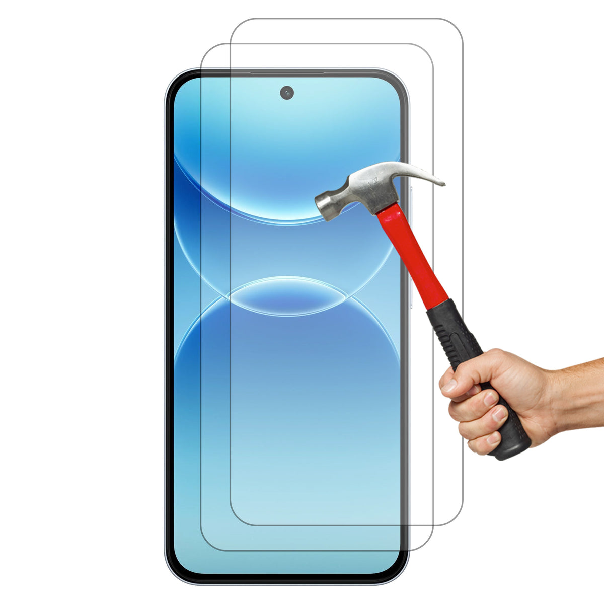 [2 Pack] MEZON Tempered Glass for OPPO A7 Pro 5G Crystal Clear Premium 9H HD Case Friendly Screen Protector (OPPO A7 Pro 5G, 9H)