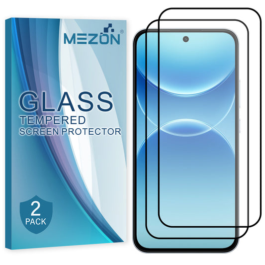 [2 Pack] MEZON OPPO A7 Pro 5G Full Coverage Tempered Glass Crystal Clear Premium 9H HD Screen Protector (OPPO A7 Pro 5G, 9H Full)
