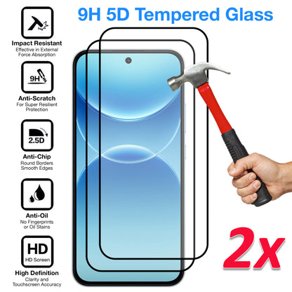 [2 Pack] MEZON OPPO A7 Pro 5G Full Coverage Tempered Glass Crystal Clear Premium 9H HD Screen Protector (OPPO A7 Pro 5G, 9H Full)