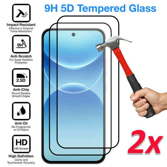 [2 Pack] MEZON OPPO A7 Pro 5G Full Coverage Tempered Glass Crystal Clear Premium 9H HD Screen Protector (OPPO A7 Pro 5G, 9H Full)