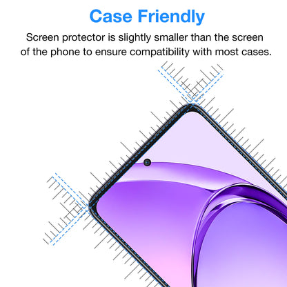 [2 Pack] MEZON Tempered Glass for OPPO A80 5G Crystal Clear Premium 9H HD Case Friendly Screen Protector (OPPO A80 5G, 9H)