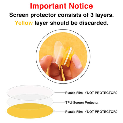 [3 Pack] MEZON Apple Watch Series 10 (42 mm) Ultra Clear TPU Film Screen Protectors Shock Absorption (Apple Watch 10 42mm, Clear)