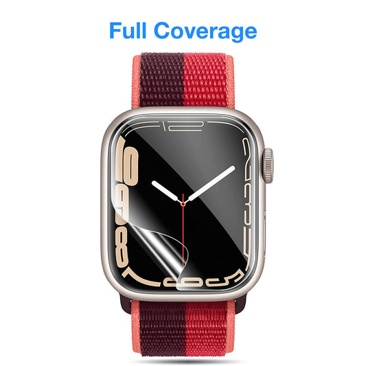 [3 Pack] MEZON Apple Watch Series 9 (45 mm) Ultra Clear TPU Film Screen Protectors Shock Absorption (Apple Watch 9 45mm, Clear)