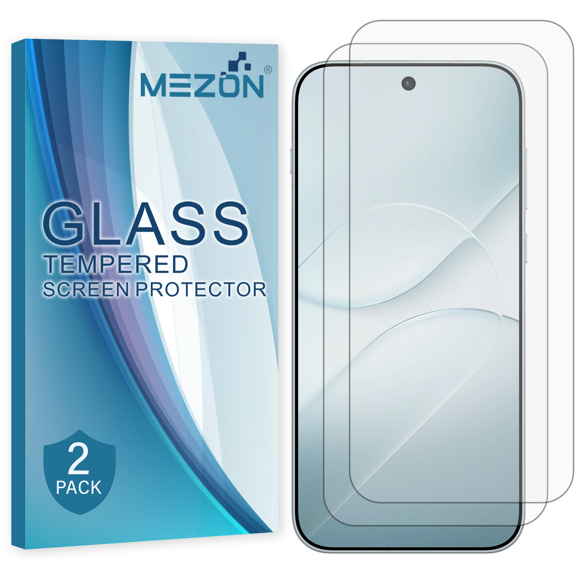 [2 Pack] MEZON Tempered Glass for OPPO Find X10 5G Crystal Clear Premium 9H HD Case Friendly Screen Protector (OPPO Find X10 5G, 9H)