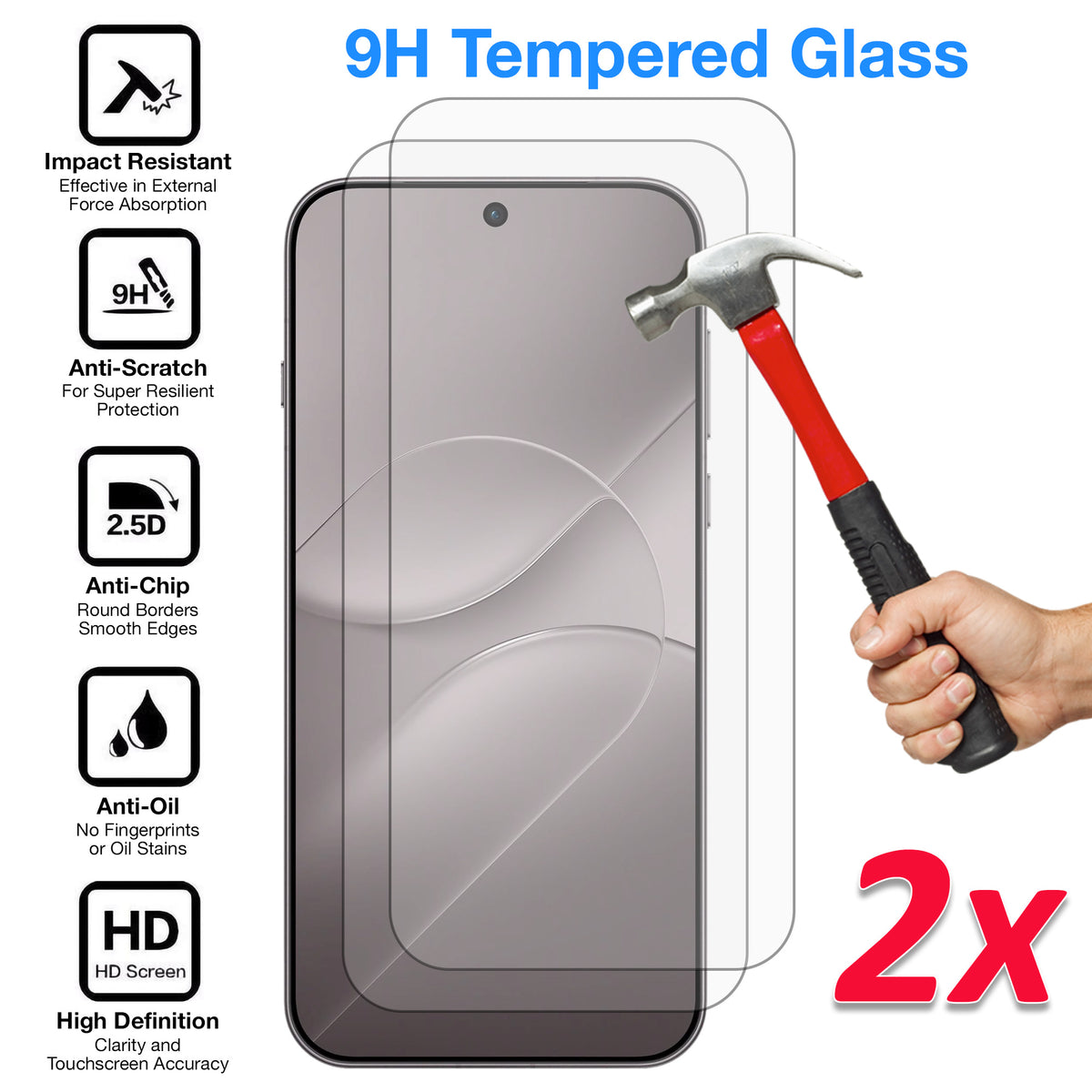 [2 Pack] MEZON Tempered Glass for OPPO Find X10 Pro Max 5G Crystal Clear Premium 9H HD Case Friendly Screen Protector (OPPO Find X10 Pro Max 5G, 9H)