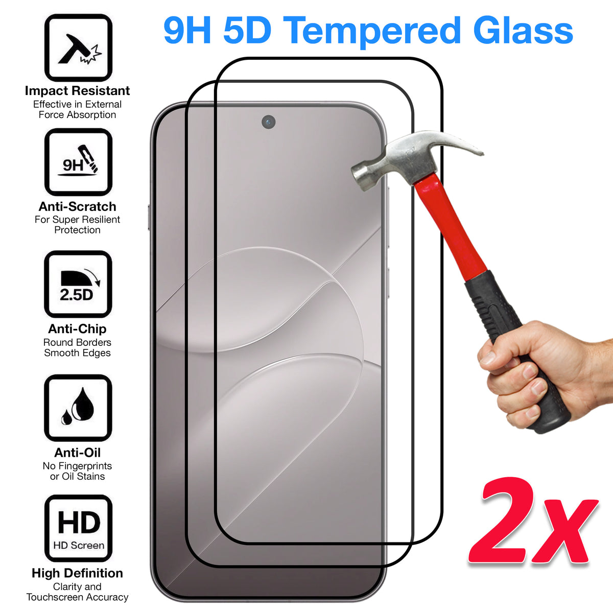 [2 Pack] MEZON OPPO Find X10 Pro Max 5G Full Coverage Tempered Glass Crystal Clear Premium 9H HD Screen Protector (OPPO Find X10 Pro Max 5G, 9H Full)