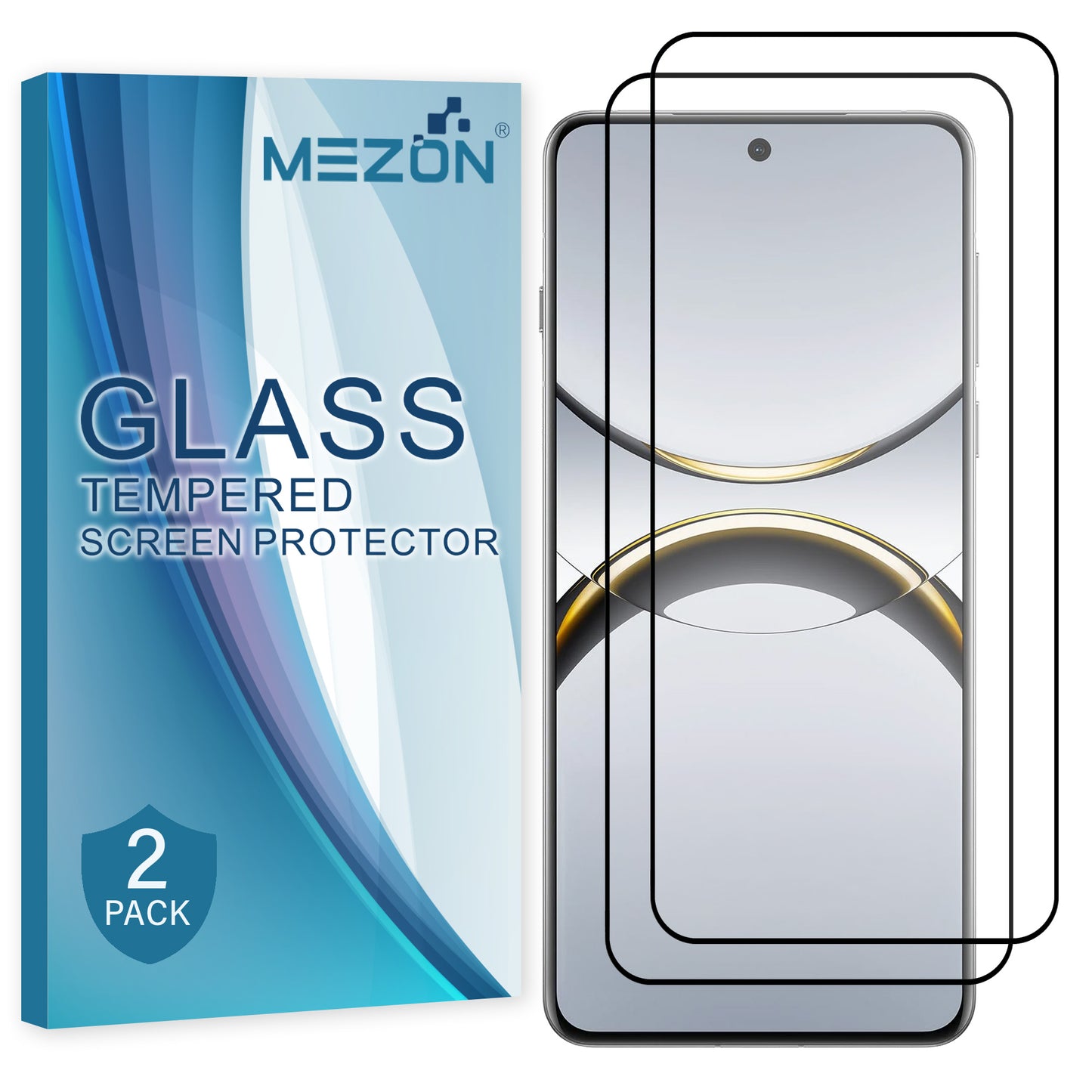 [2 Pack] MEZON Full Coverage Tempered Glass for OPPO Find X8 Pro Crystal Clear Premium 9H HD Screen Protector (OPPO Find X8 Pro, 9H Full)