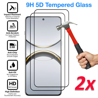 [2 Pack] MEZON Full Coverage Tempered Glass for OPPO Find X8 Pro Crystal Clear Premium 9H HD Screen Protector (OPPO Find X8 Pro, 9H Full)