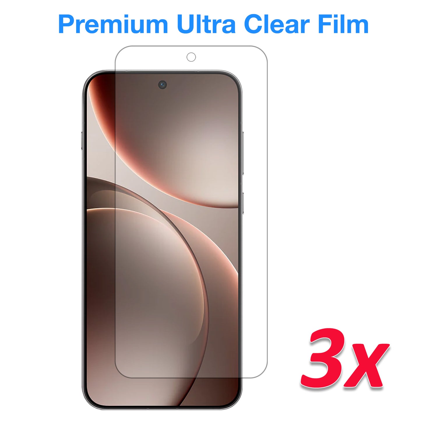 [3 Pack] MEZON OPPO Find X9 5G Clear Screen Protector Case Friendly Film (OPPO Find X9 5G, Clear)