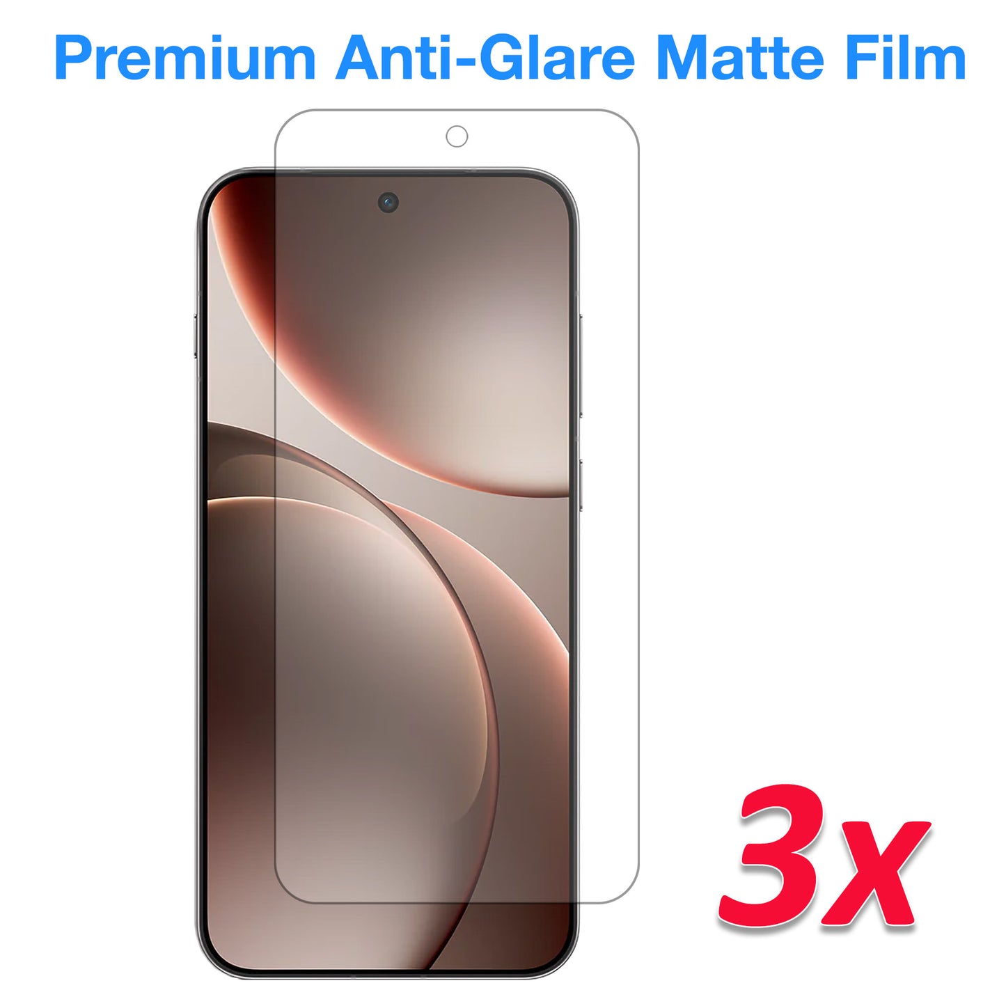 [3 Pack] MEZON OPPO Find X9 Pro 5G Anti-Glare Matte Screen Protector Case Friendly Film (OPPO Find X9 Pro 5G, Matte)