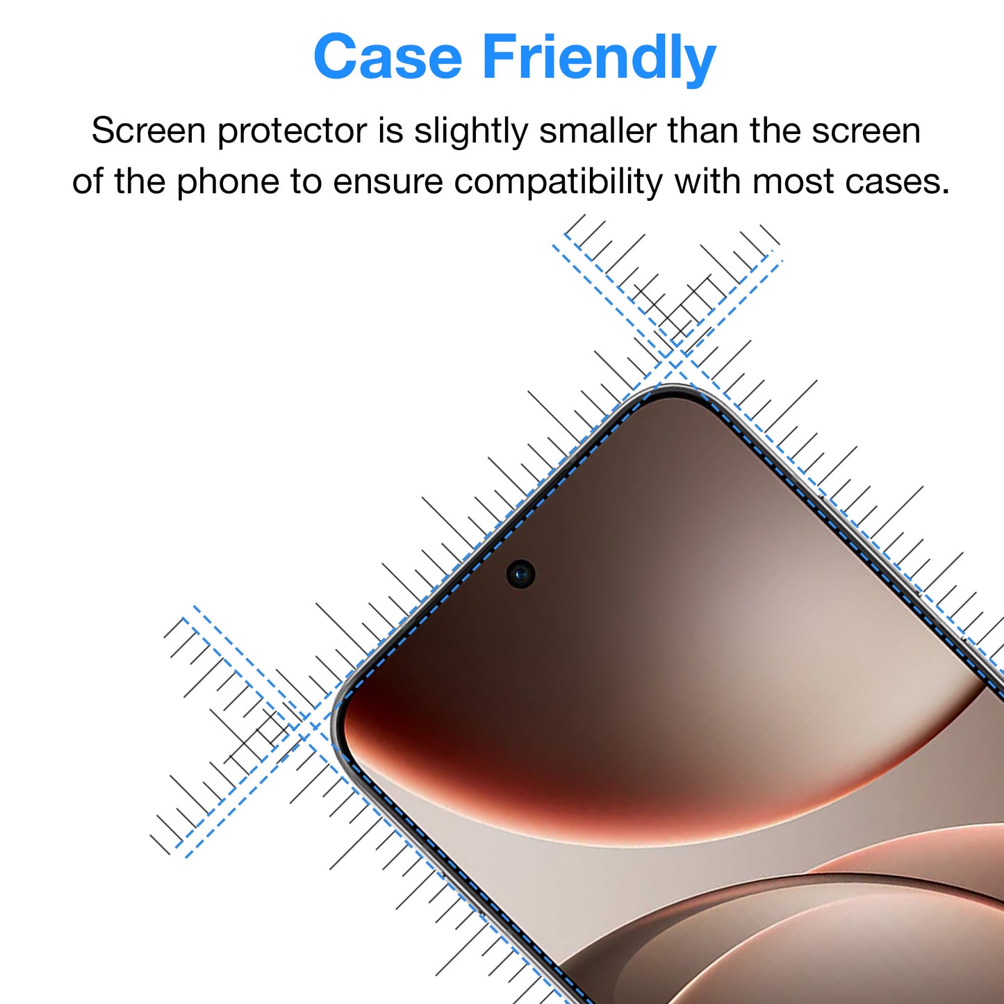 [2 Pack] MEZON Tempered Glass for OPPO Find X9 5G Crystal Clear Premium 9H HD Case Friendly Screen Protector (OPPO Find X9 5G, 9H)